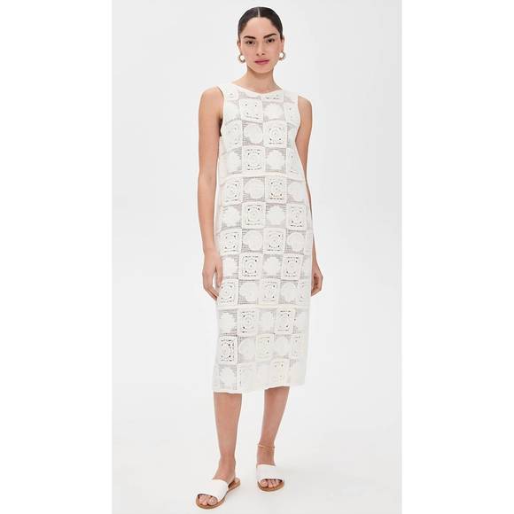 l*space | Dresses | New Lspace Calla Midi Dress In White Sea Shell Crochet  | Poshmark